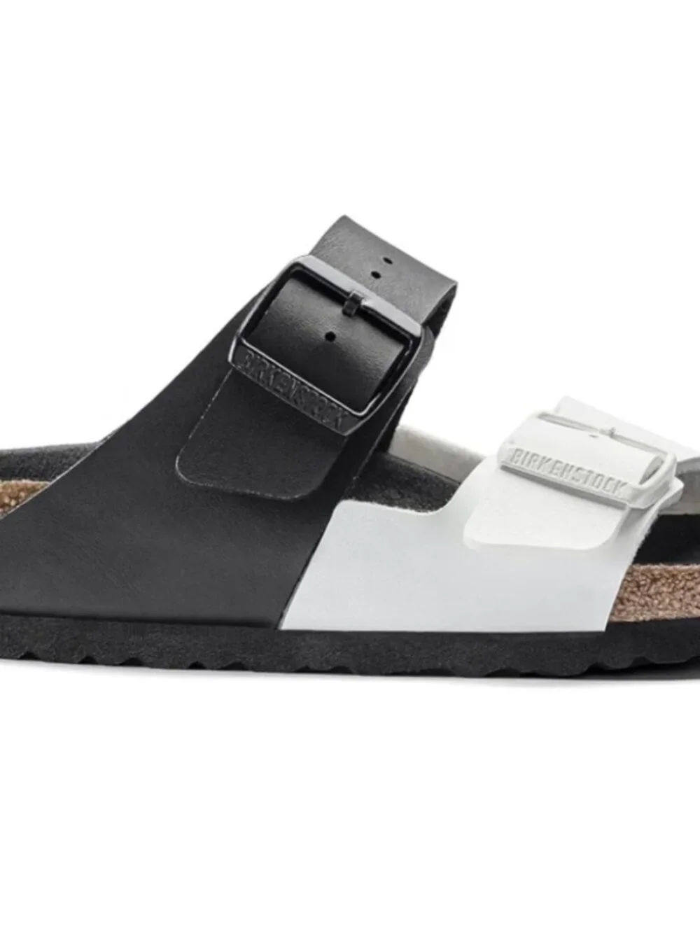 Authentic Birkenstock Arizona Split Colorblock Black/White Womens Sandals - NWOT
